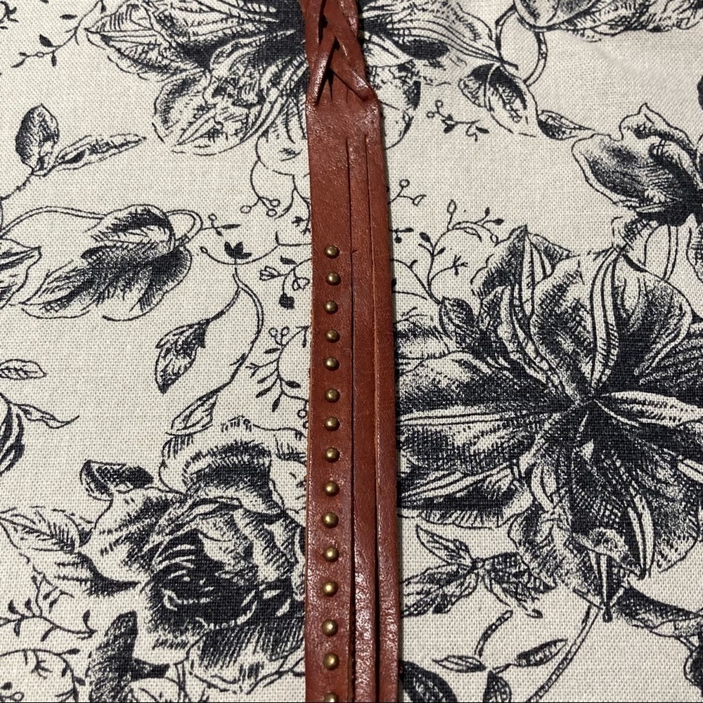 CHOKER Necklace Leather Adjustable  8” - Picture 3 of 5